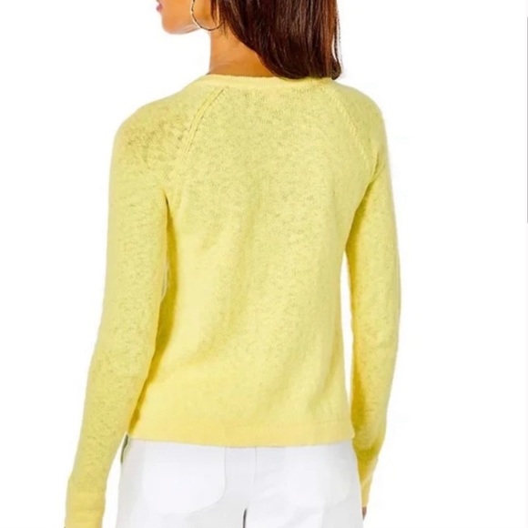Lily Pulitzer Harrietta Sweater- Beautiful Calla Yellow - Picture 2 of 7